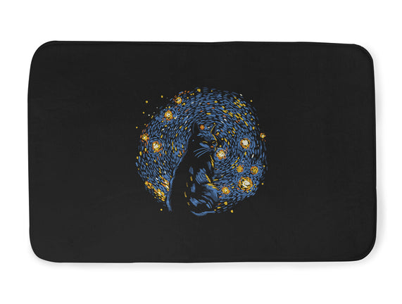 Starry Night Black Cat