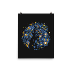 Starry Night Black Cat