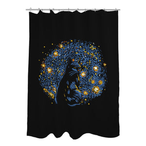 Starry Night Black Cat