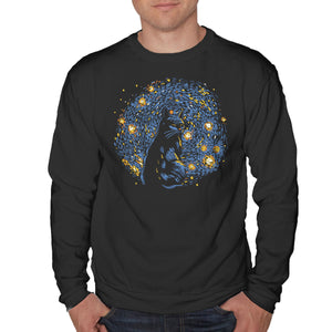 Starry Night Black Cat
