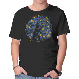 Starry Night Black Cat