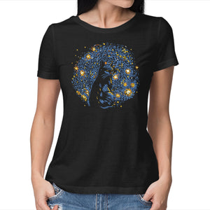 Starry Night Black Cat
