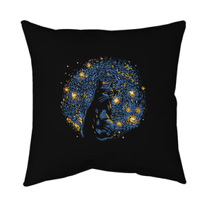 Starry Night Black Cat