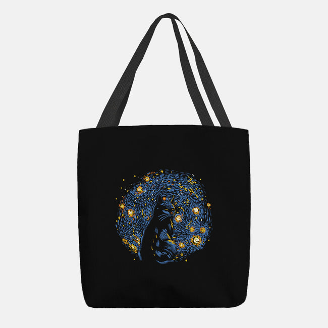 Starry Night Black Cat-None-Basic Tote-Bag-tobefonseca