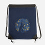 Starry Night Black Cat-None-Drawstring-Bag-tobefonseca