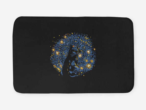 Starry Night Black Cat