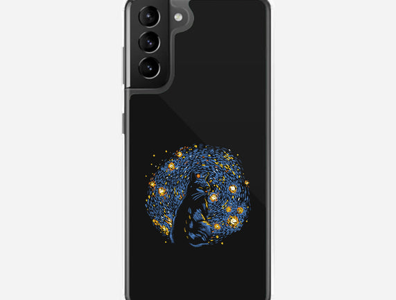 Starry Night Black Cat