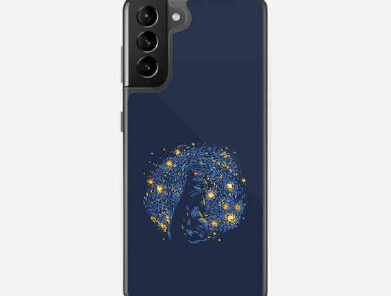 Starry Night Black Cat