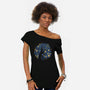 Starry Night Black Cat-Womens-Off Shoulder-Tee-tobefonseca