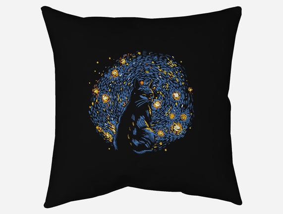 Starry Night Black Cat