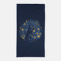 Starry Night Black Cat-None-Beach-Towel-tobefonseca