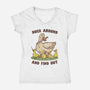 Duck Around-Womens-V-Neck-Tee-kg07