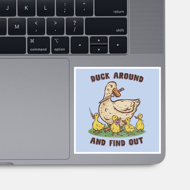 Duck Around-None-Glossy-Sticker-kg07