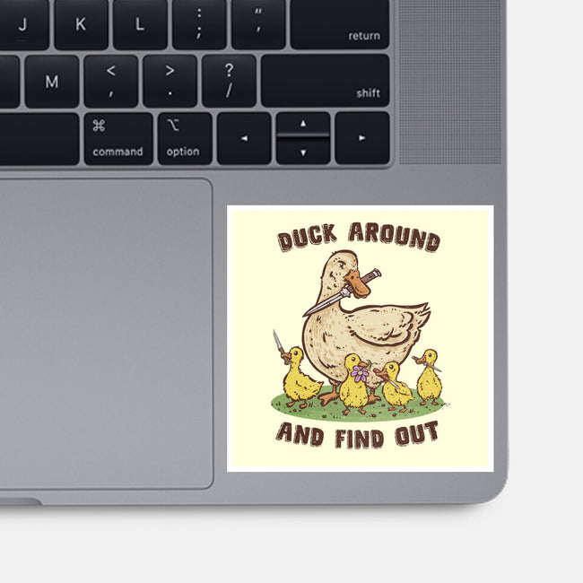 Duck Around-None-Glossy-Sticker-kg07