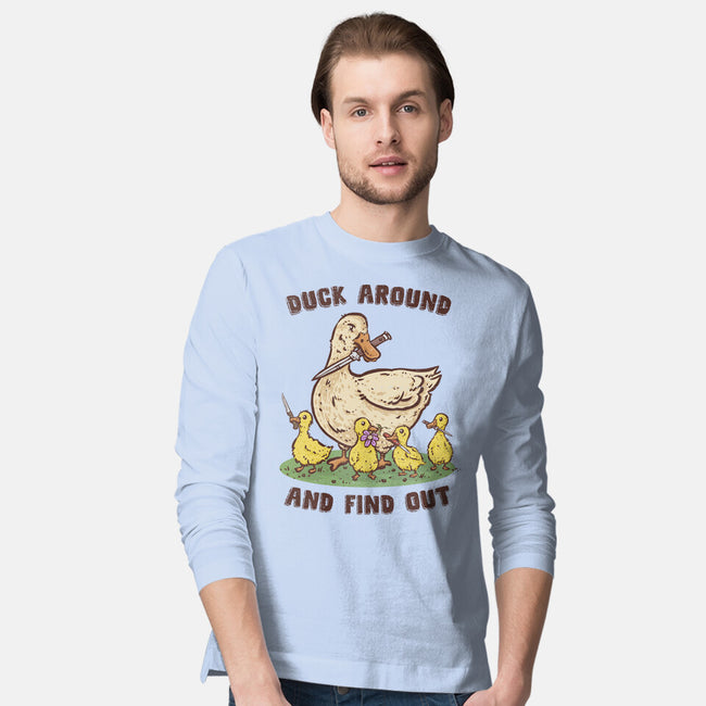 Duck Around-Mens-Long Sleeved-Tee-kg07