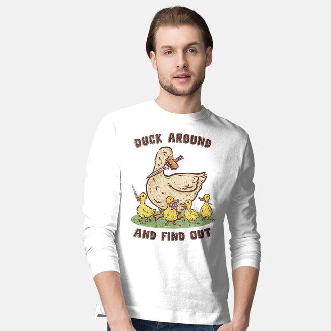 Duck Around-Mens-Long Sleeved-Tee-kg07