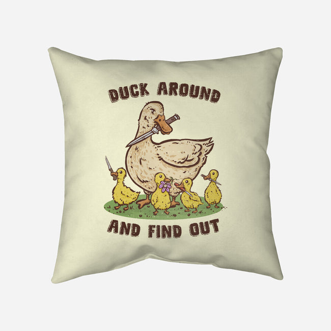 Duck Around-None-Non-Removable Cover w Insert-Throw Pillow-kg07