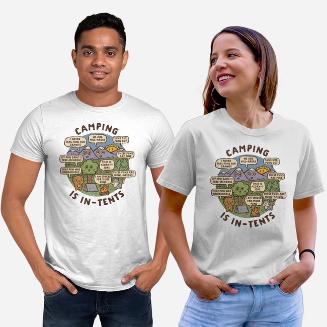 Camping Is In-Tents-Unisex-Basic-Tee-kg07