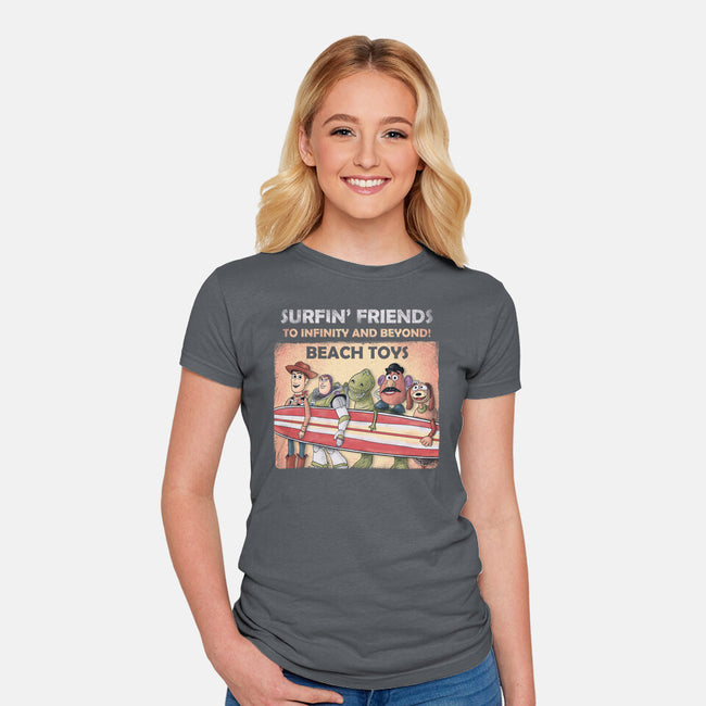 The Beach Toys-Womens-Fitted-Tee-NMdesign