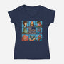 The Snake Bunch-Womens-V-Neck-Tee-Skullpy