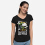 The Legend Of The Beagle-Womens-V-Neck-Tee-Studio Mootant