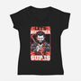 Super Heroes Hunter-Womens-V-Neck-Tee-Studio Mootant