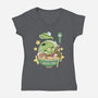 Korpokkur Ramen-Womens-V-Neck-Tee-LAGELANTEE