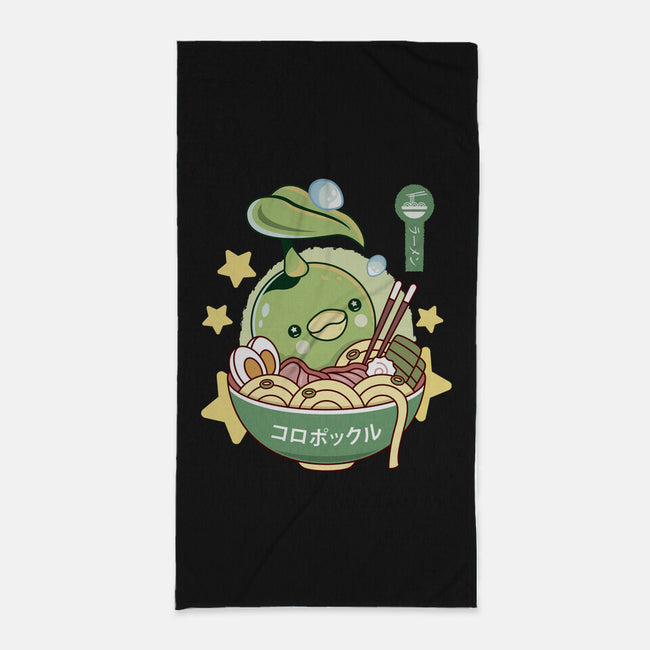 Korpokkur Ramen-None-Beach-Towel-LAGELANTEE