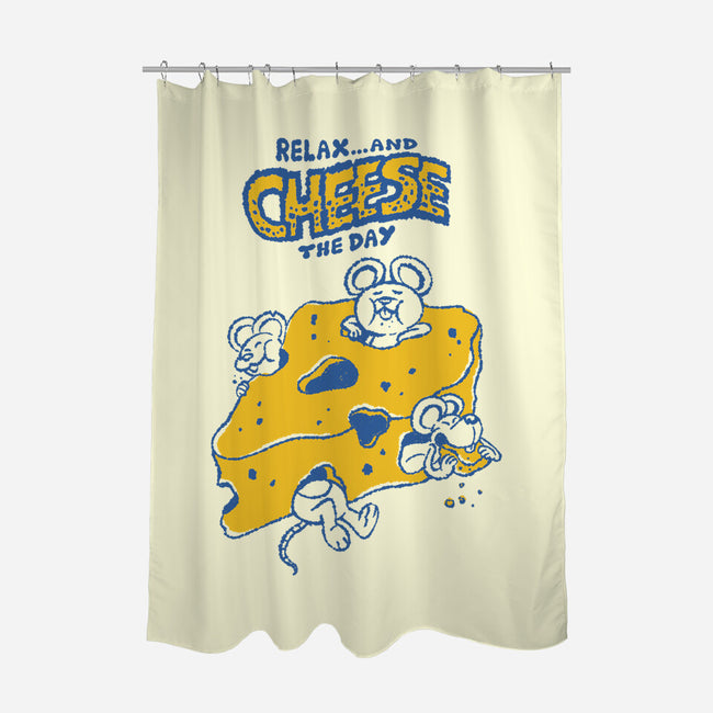 Cheese The Day-None-Polyester-Shower Curtain-Henrique Torres