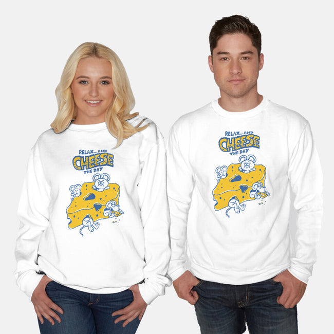 Cheese The Day-Unisex-Crew Neck-Sweatshirt-Henrique Torres