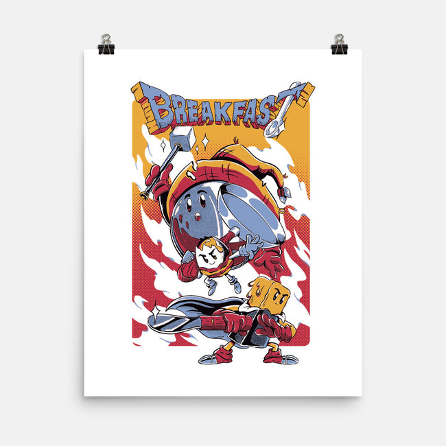 Breakfast Quest-None-Matte-Poster-Henrique Torres