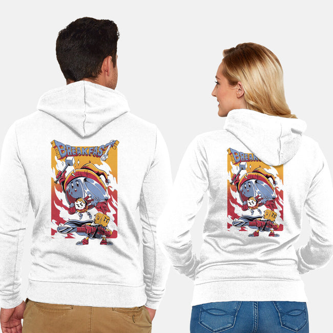 Breakfast Quest-Unisex-Zip-Up-Sweatshirt-Henrique Torres