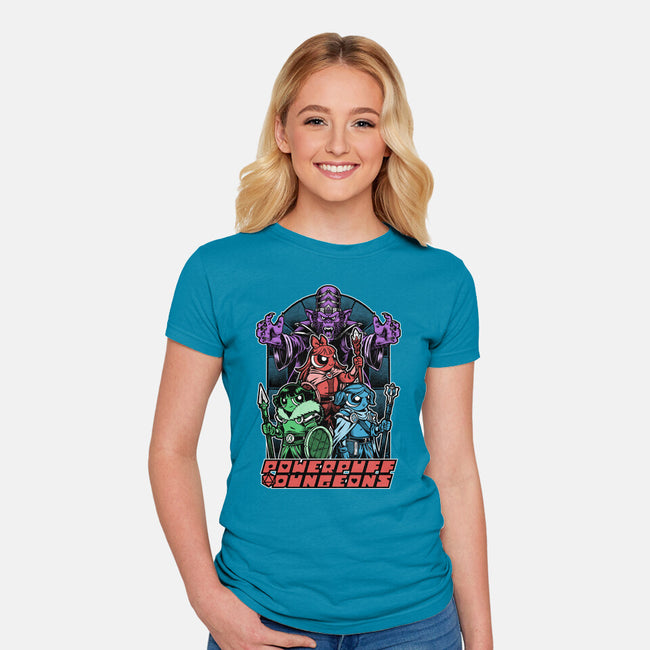 Power Girls Dungeons-Womens-Fitted-Tee-Studio Mootant