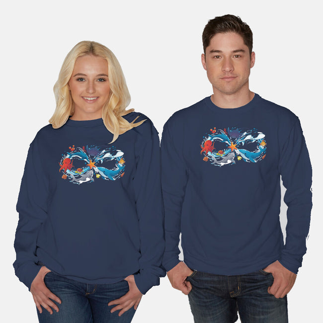 Infinity Sea-Unisex-Crew Neck-Sweatshirt-Vallina84