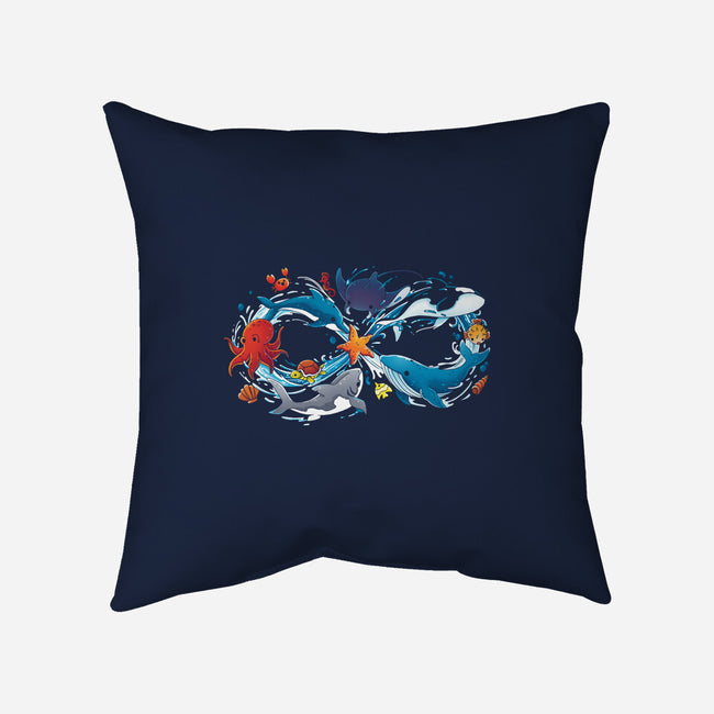 Infinity Sea-None-Non-Removable Cover w Insert-Throw Pillow-Vallina84