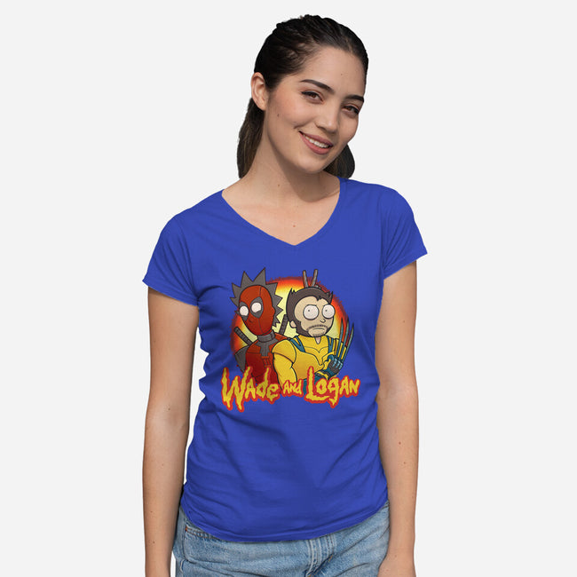 Wade And Logan Misadventure-Womens-V-Neck-Tee-kgullholmen