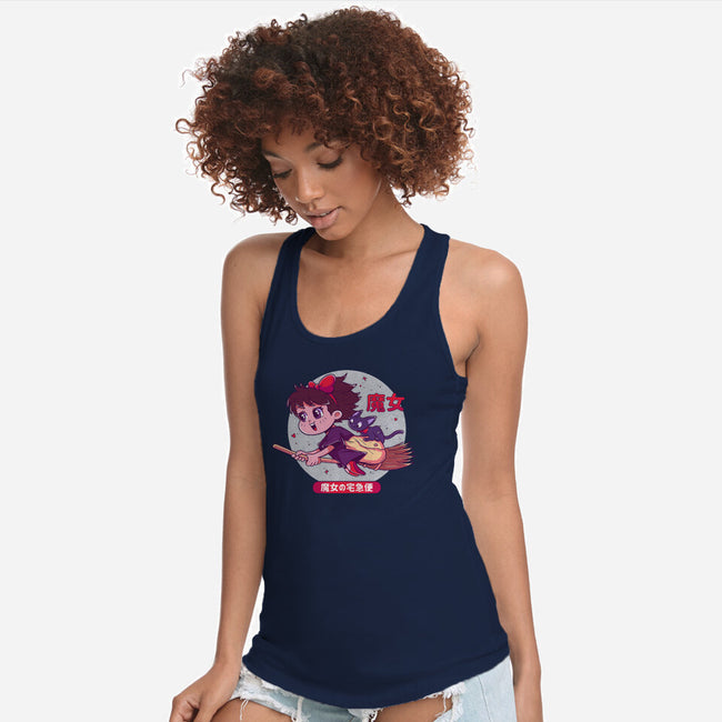 Kiki's Adventure-Womens-Racerback-Tank-Ca Mask