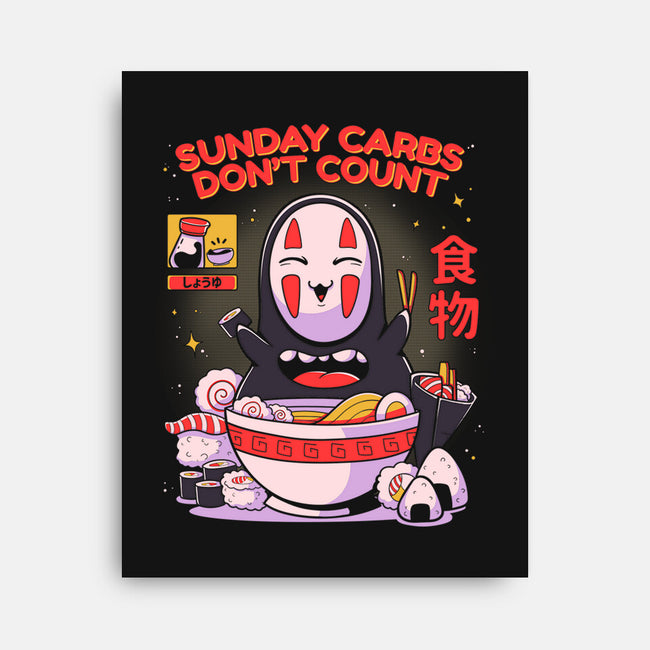 Sunday Carbs Don't Count-None-Stretched-Canvas-Ca Mask