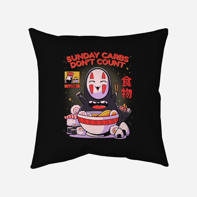 Sunday Carbs Don't Count-None-Non-Removable Cover w Insert-Throw Pillow-Ca Mask