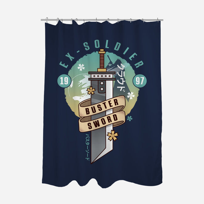 Cloud Buster Sword Emblem-None-Polyester-Shower Curtain-LAGELANTEE