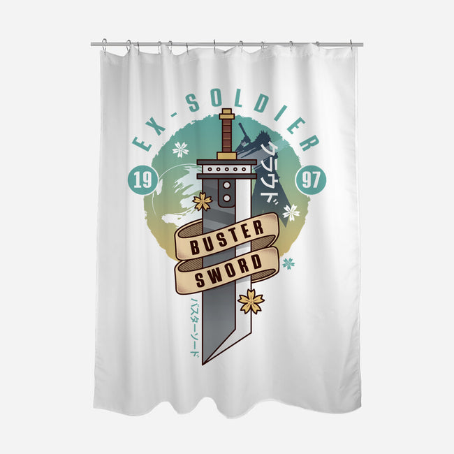 Cloud Buster Sword Emblem-None-Polyester-Shower Curtain-LAGELANTEE