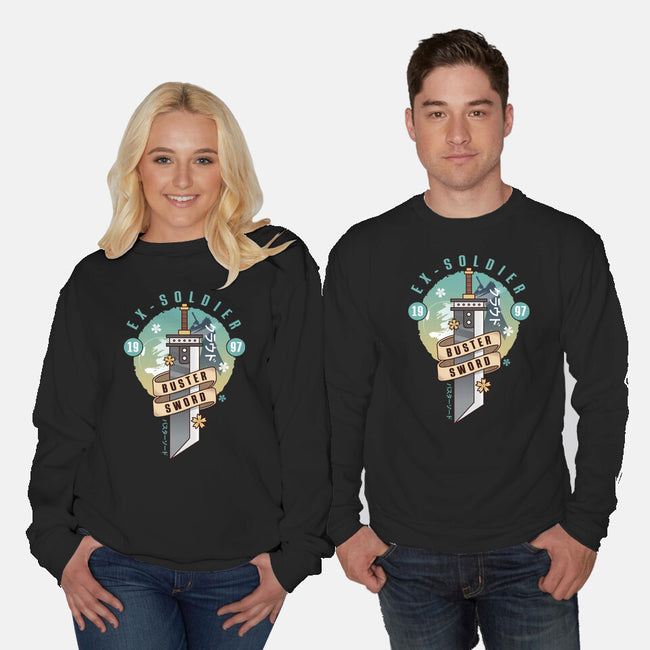 Cloud Buster Sword Emblem-Unisex-Crew Neck-Sweatshirt-LAGELANTEE