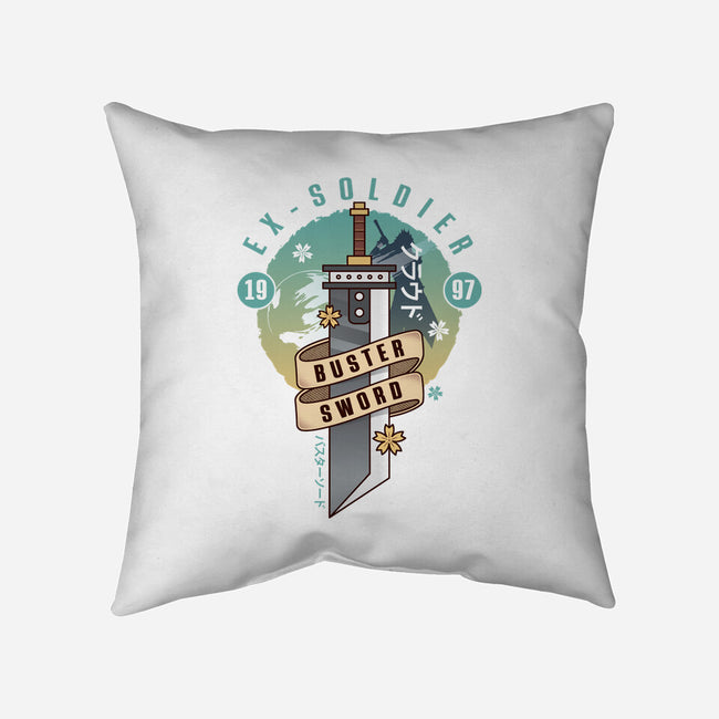 Cloud Buster Sword Emblem-None-Non-Removable Cover w Insert-Throw Pillow-LAGELANTEE