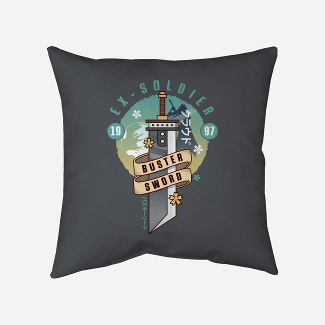 Cloud Buster Sword Emblem-None-Removable Cover-Throw Pillow-LAGELANTEE