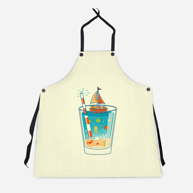 A Glass of Summer-Unisex-Kitchen-Apron-erion_designs