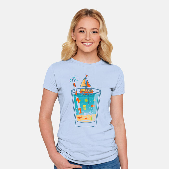 A Glass of Summer-Womens-Fitted-Tee-erion_designs