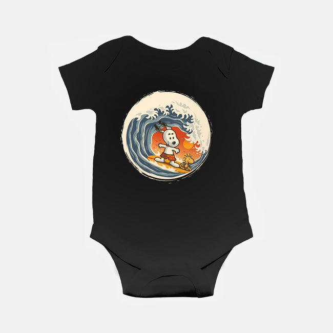 Surfing Beagle-Baby-Basic-Onesie-erion_designs