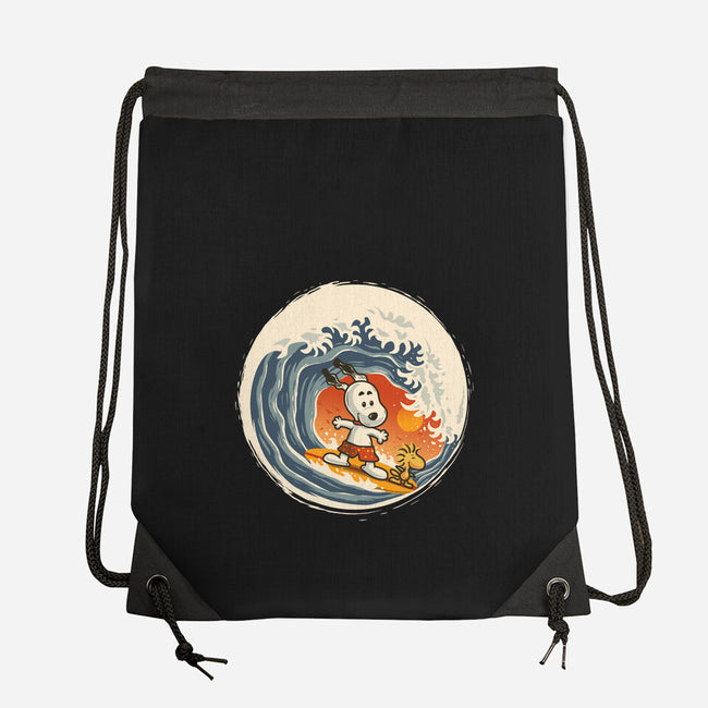 Surfing Beagle-None-Drawstring-Bag-erion_designs