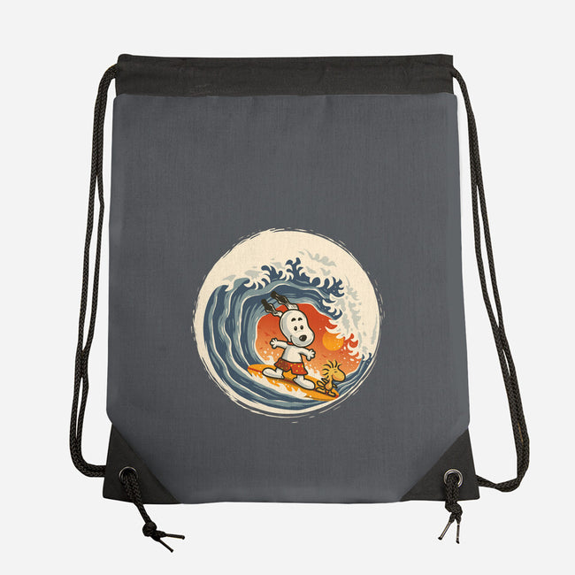 Surfing Beagle-None-Drawstring-Bag-erion_designs