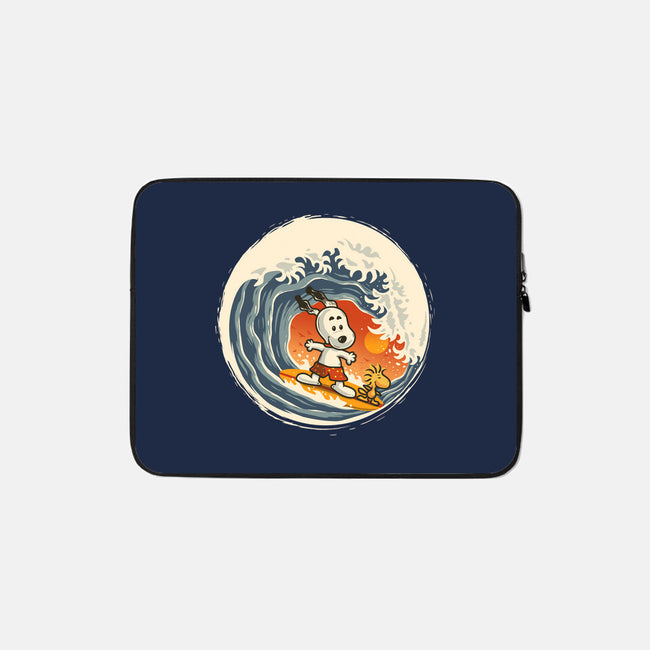 Surfing Beagle-None-Zippered-Laptop Sleeve-erion_designs